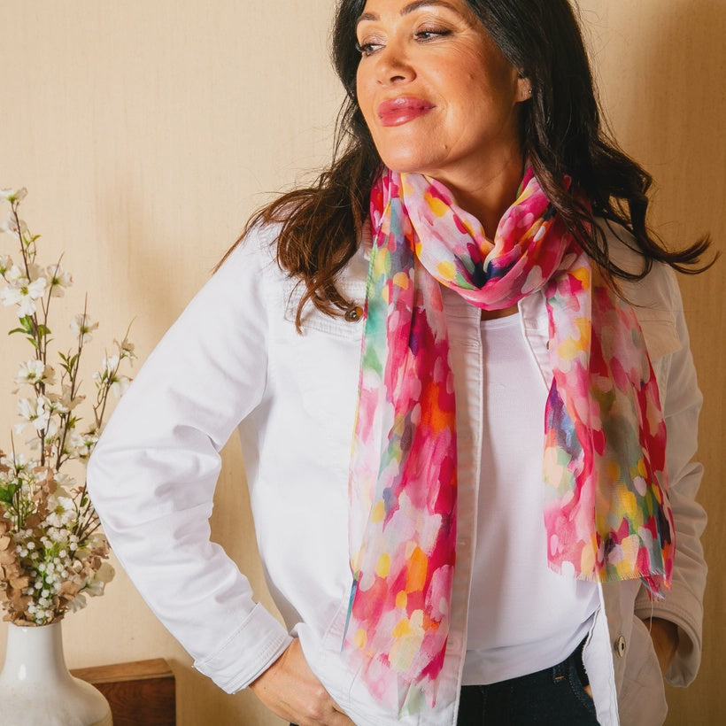 Amalfi scarf fuchsia