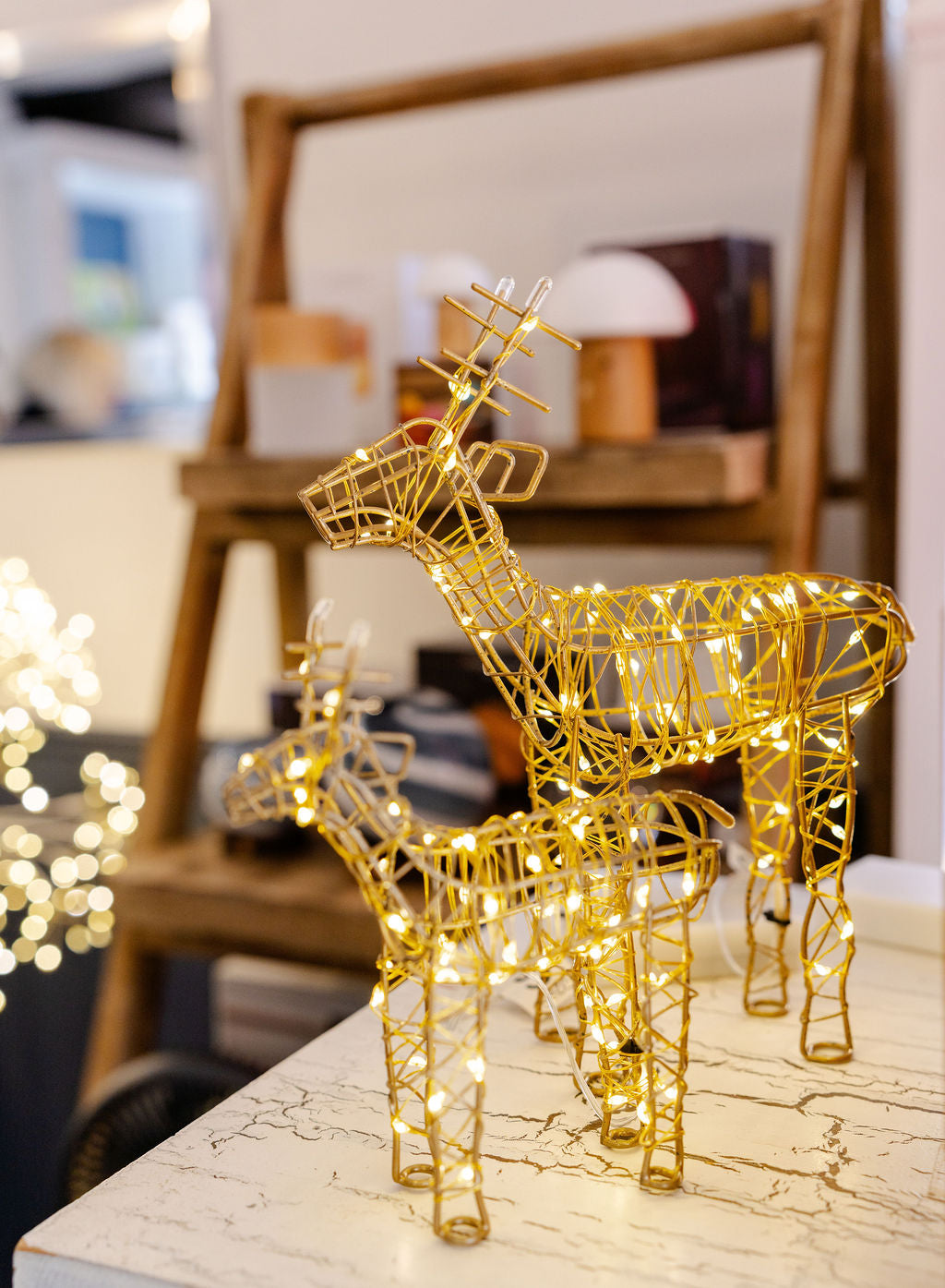 Gold Wire Reindeer Large