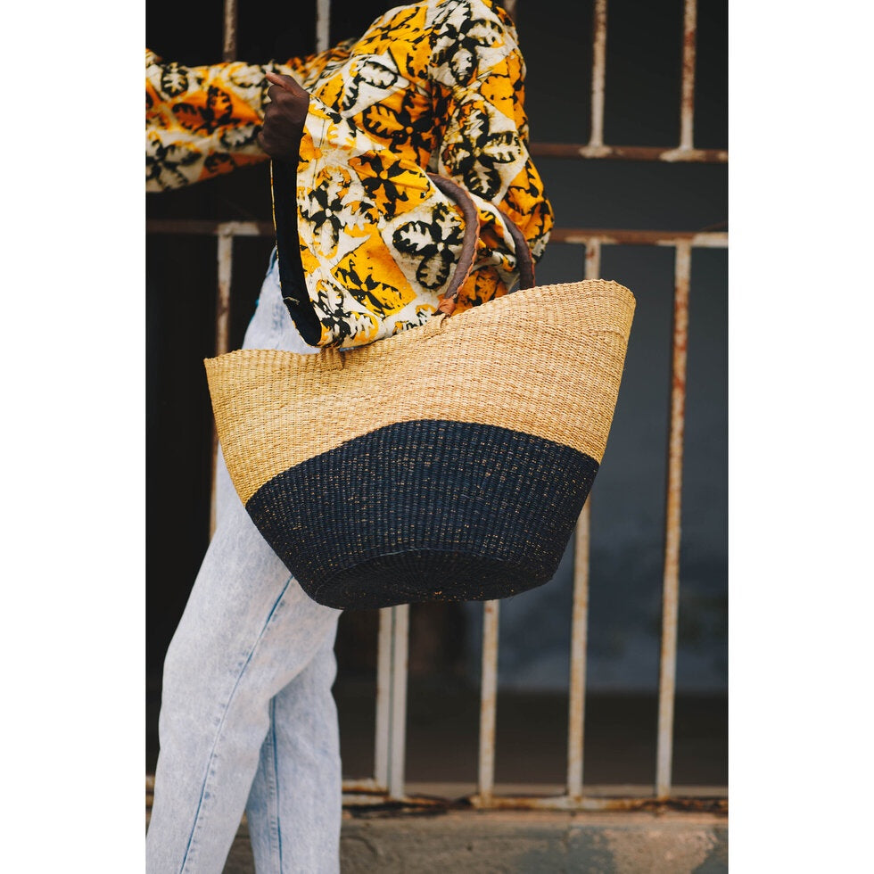 Black and White U Shopper