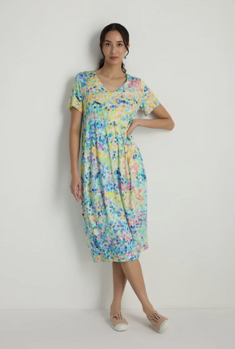 Summer Confetti Jersey Bubble Dress