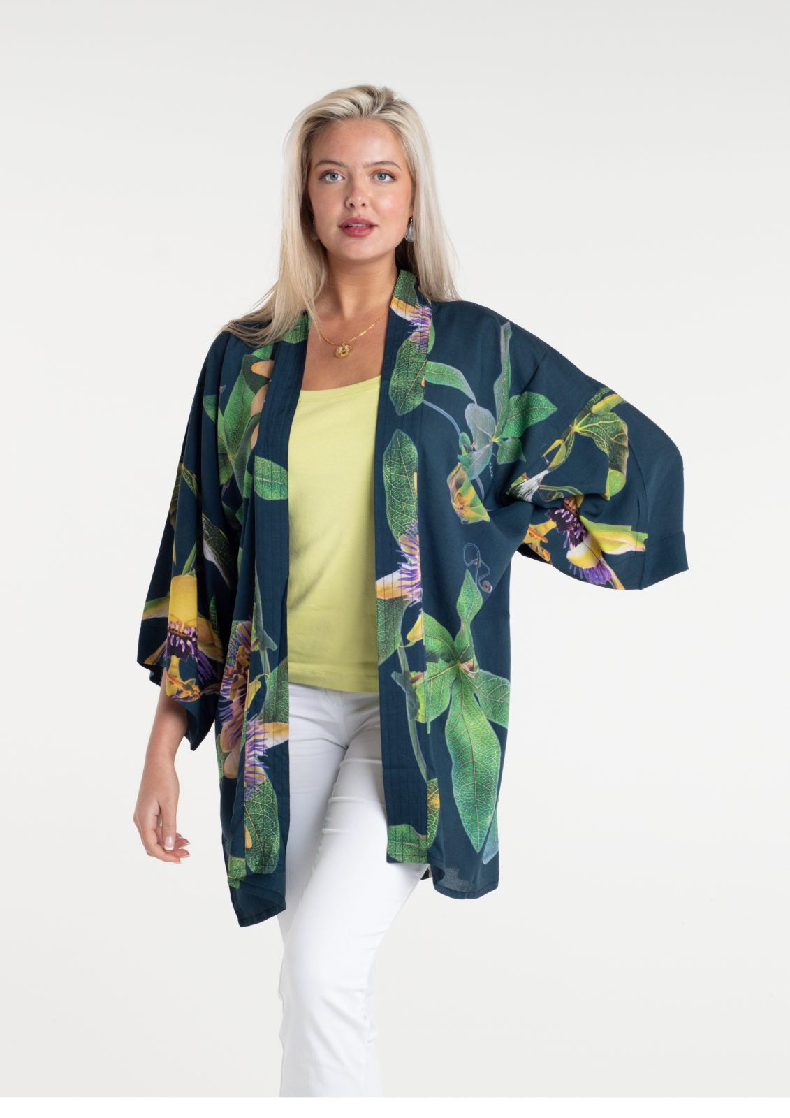 Passionflower Mid length kimono