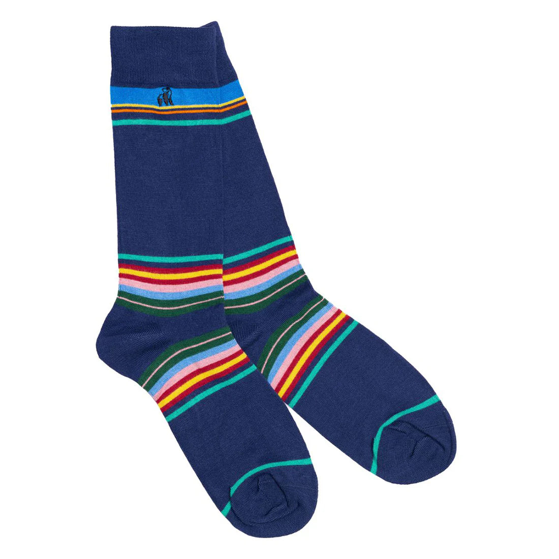 Navy Stripe Socks
