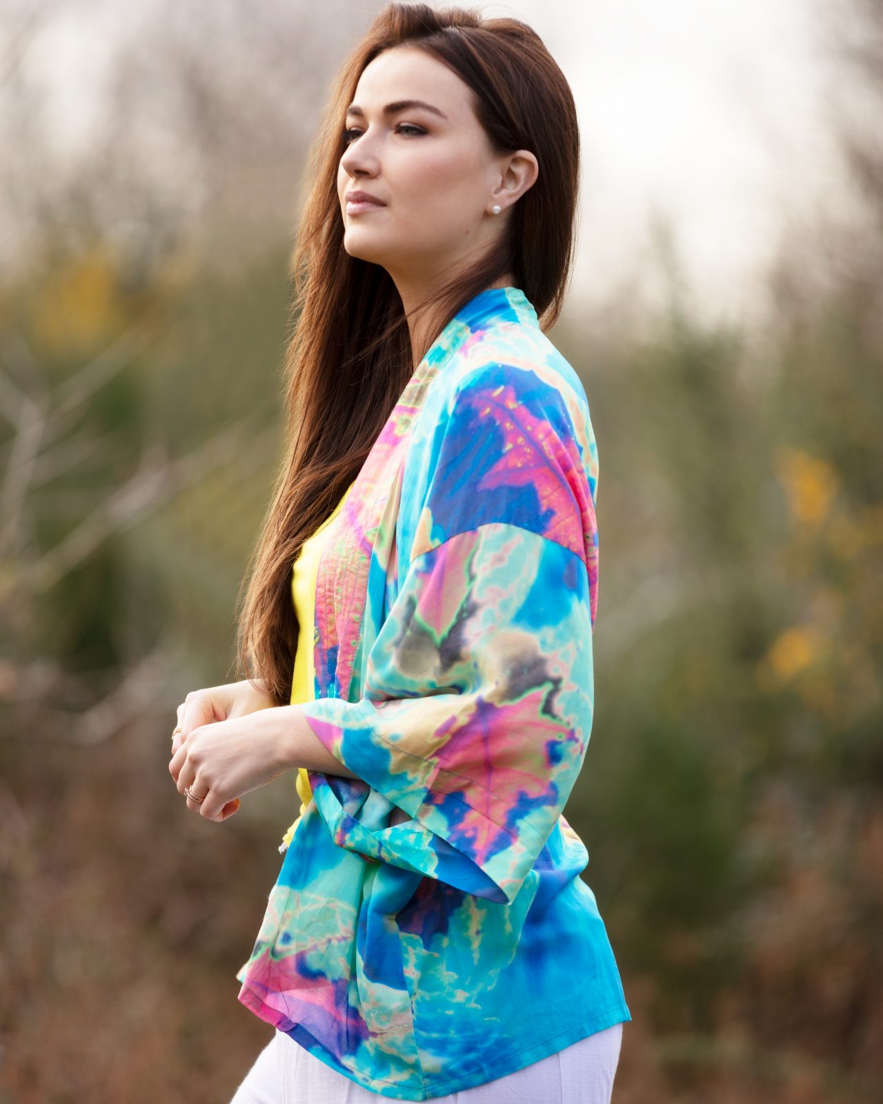 Aqua neon kimono