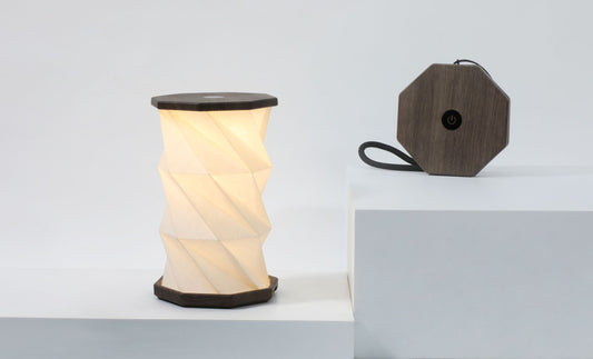 Mini Twist Hexagon Light - Walnut Drift