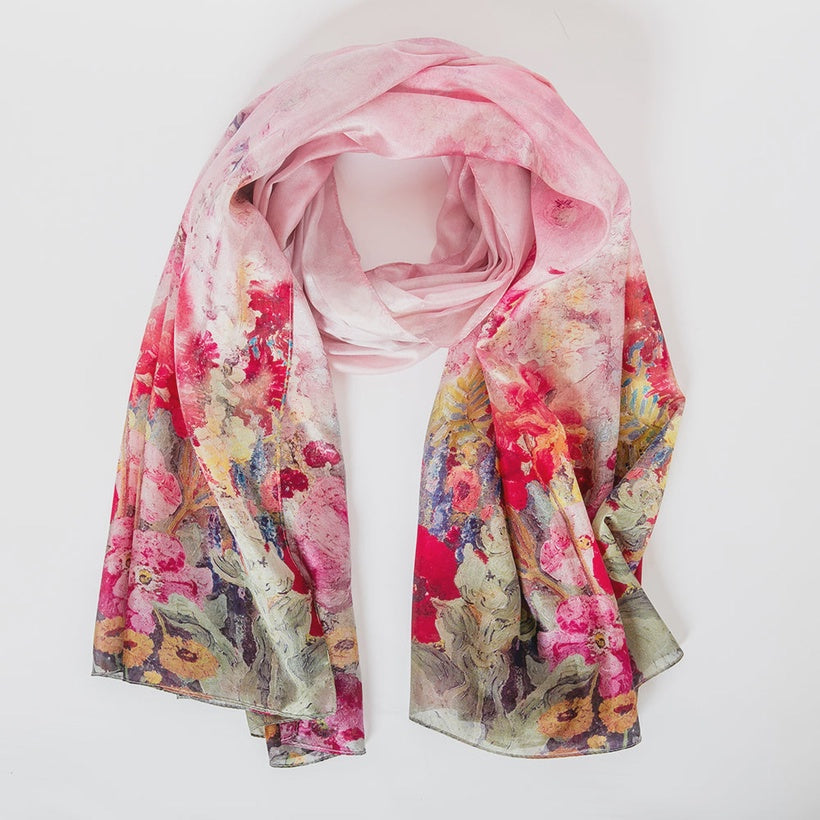 Meadow large silk scarf