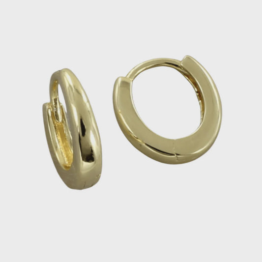 Plain oval hoops gold