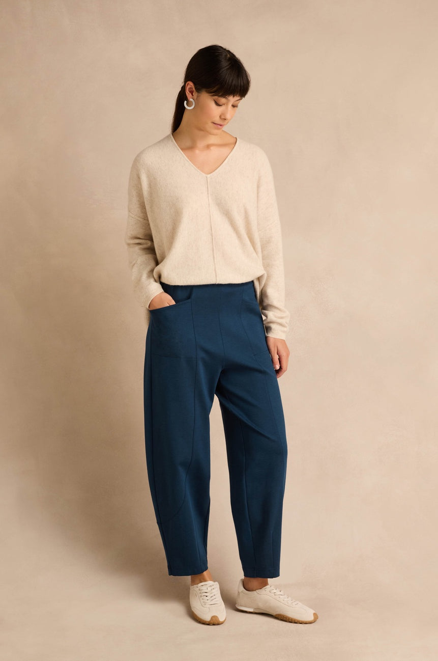 Ponte Bubble Trouser - Marine