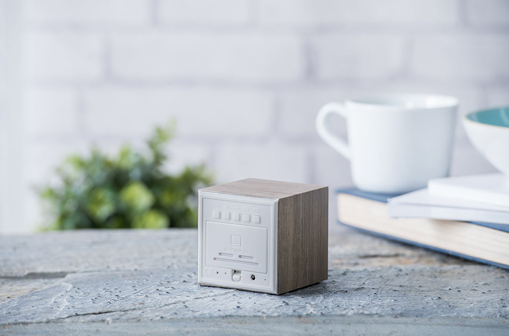 Cube Click Clock - Ash