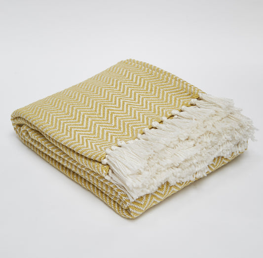 Herringbone Blanket - Gooseberry
