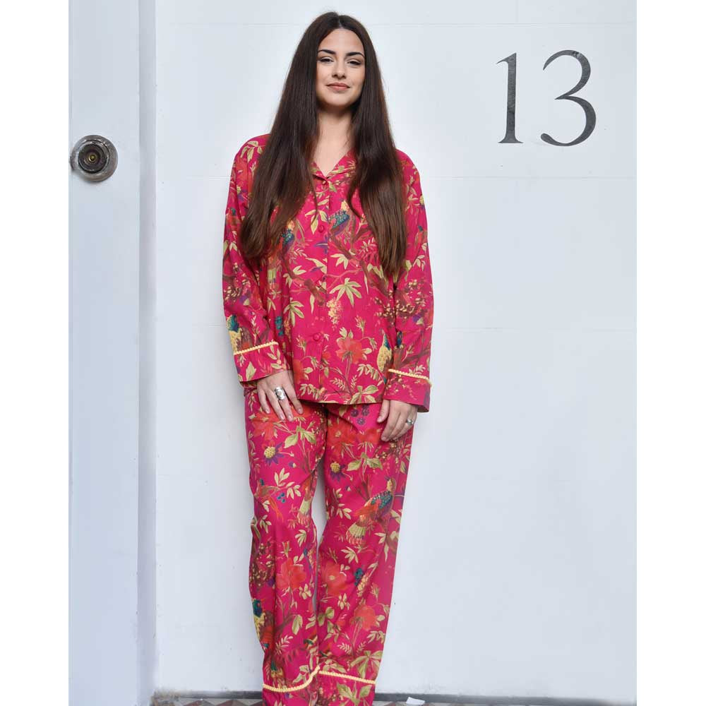 Pink bird ladies pyjamas
