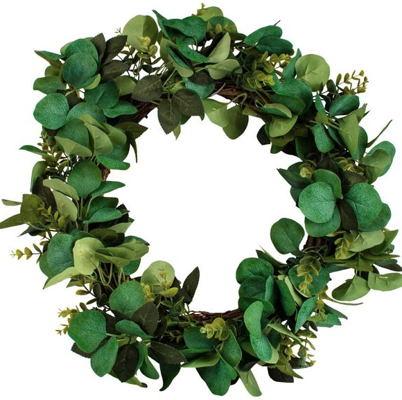 Eucalyptus & Rose leaf Wreath 55cm