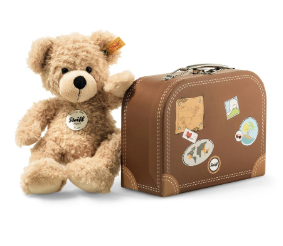 Fynn Teddy bear in suitcase, beige