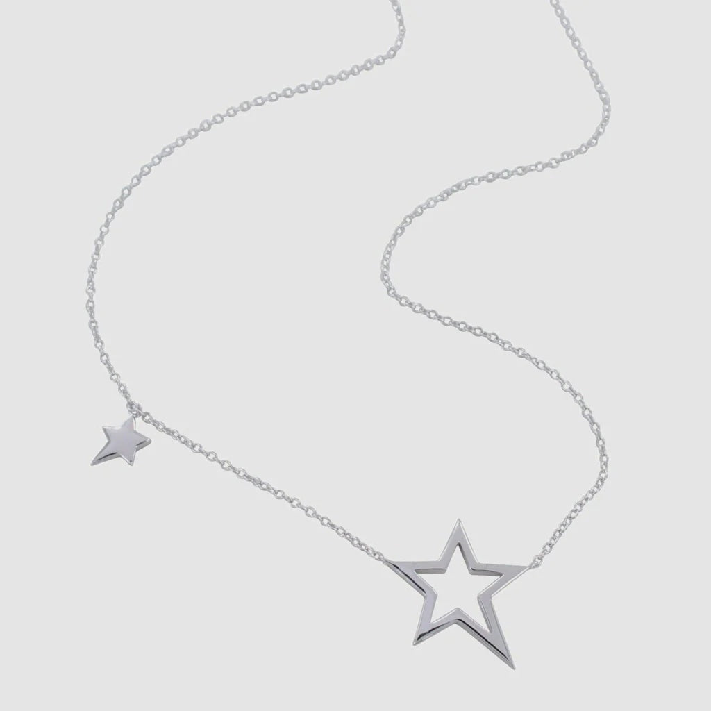 Duet star necklace