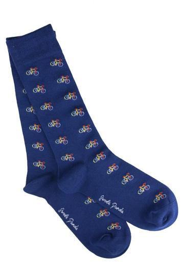 Blue Bicycle Mens Bamboo Socks