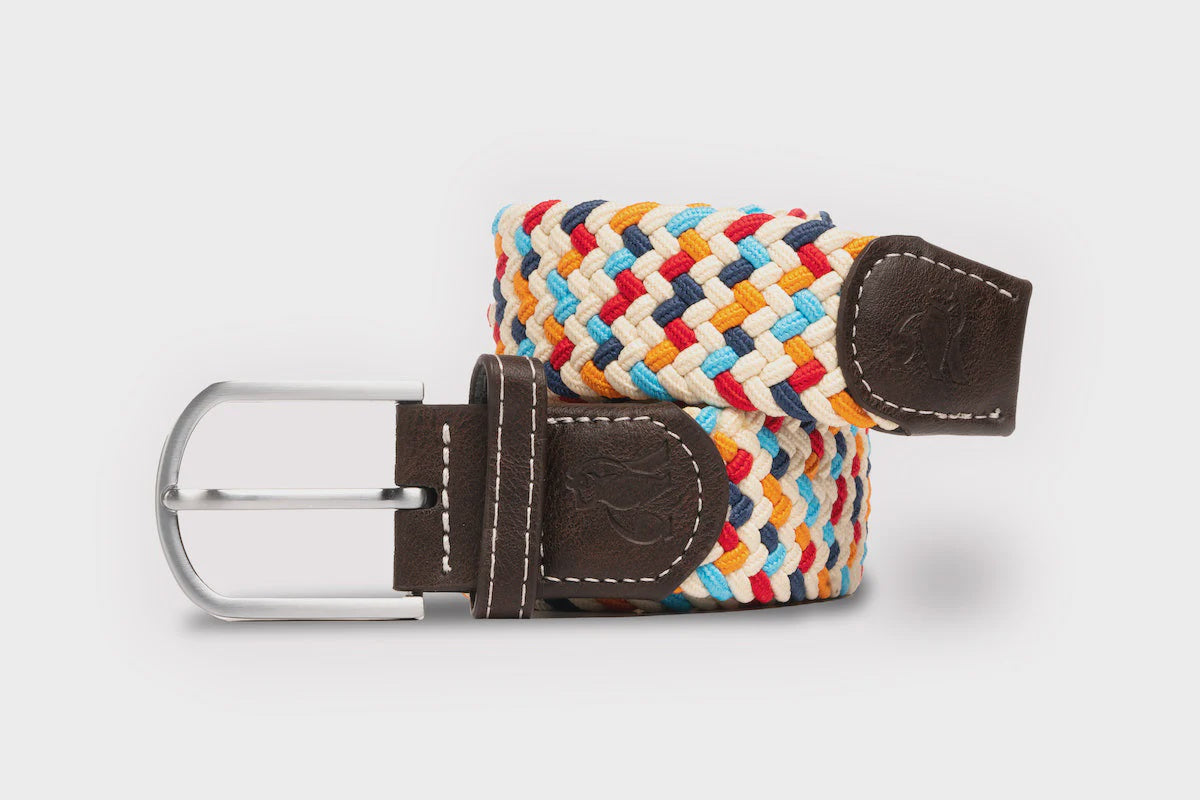 Multi Colour Zigzag Woven Belt