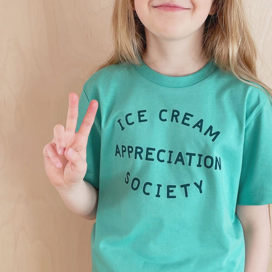 Ice Cream Appreciation Society - Kid's T-Shirt - Tropical Turquoise