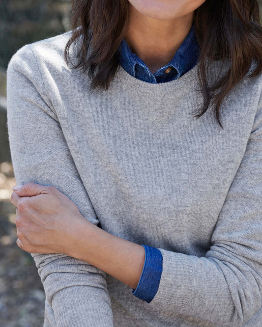 Cashmere and Merino Crew Neck Marble