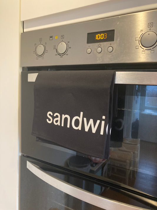 Sandwich black tea towel