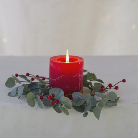 Red Berry & Eucalyptus Candle Ring