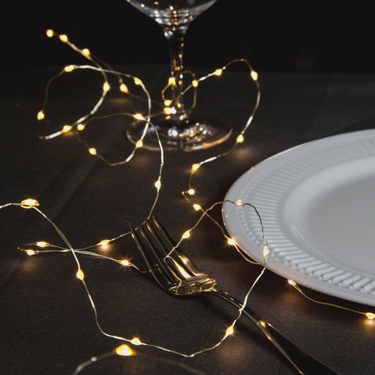 Gold wire string lights