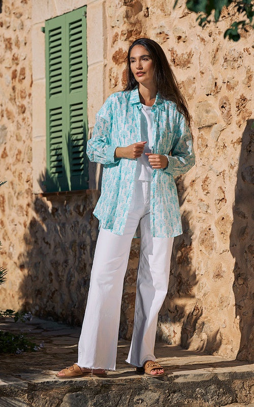 Biarritz Cotton Shirt BF Aqua