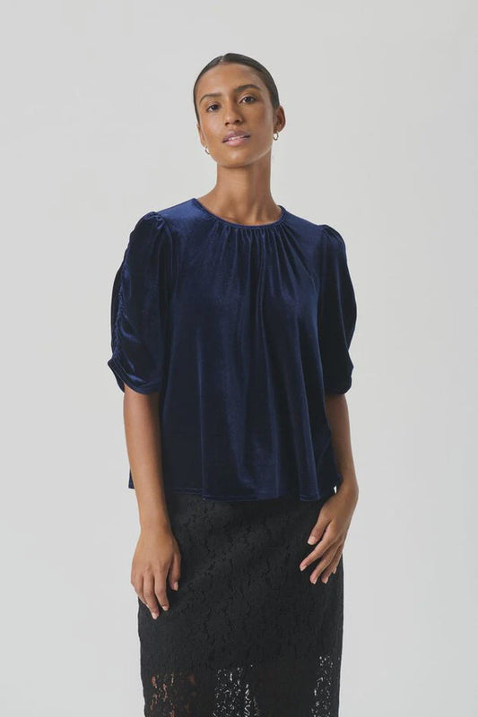 Valerie Blue velvet top