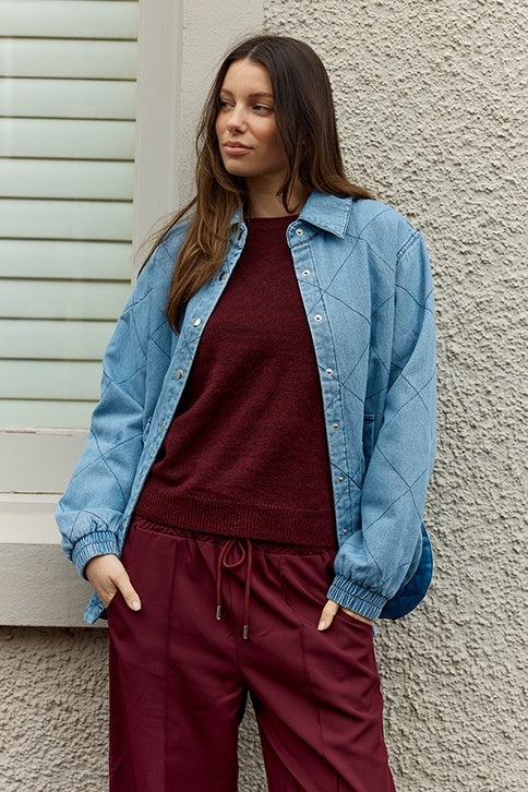 Blu Quest Quilted Jacket Blue Wash
