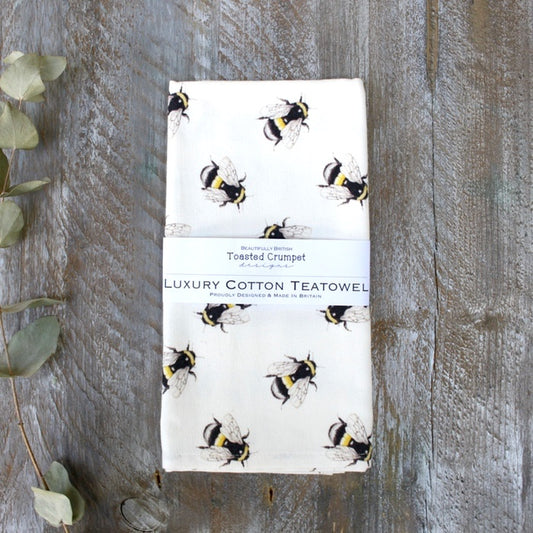 Bumblebee tea towel