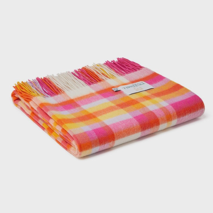 Lambswool Throw Bright check Rio