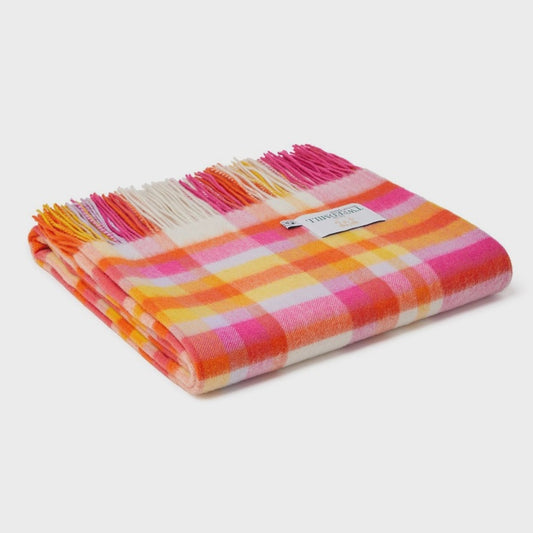 Lambswool Throw Bright check Rio