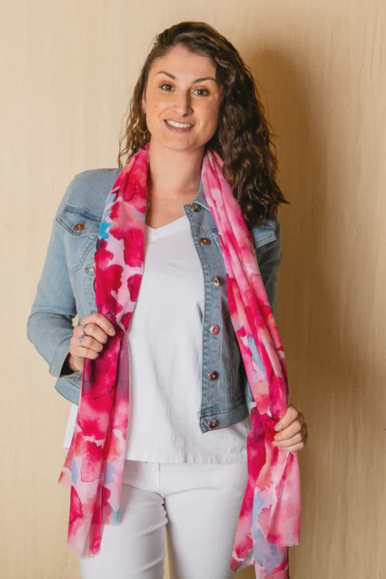 Santorini scarf fuchsia