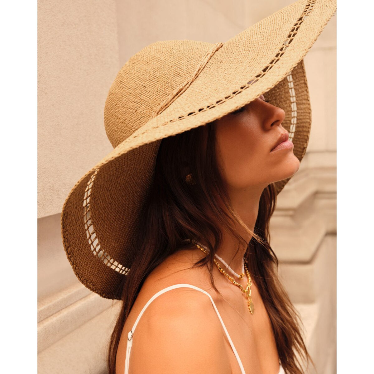 Straw hat Wide brim floppy hat