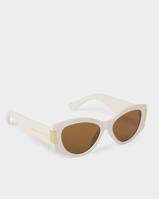 Rimini Cat-Eye Sunglasses in Off White