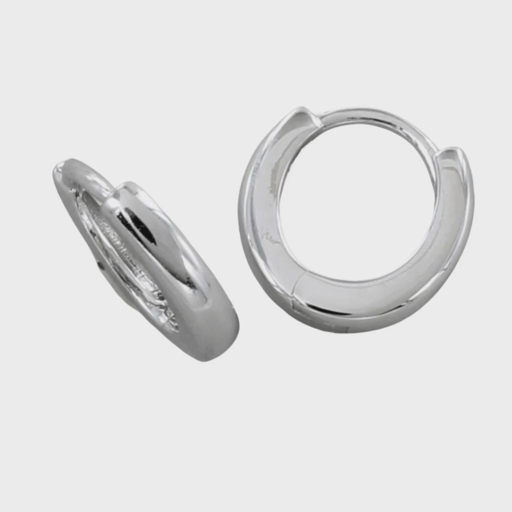 Plain Oval Hoops silver