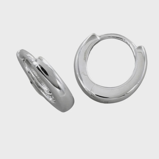 Plain Oval Hoops silver