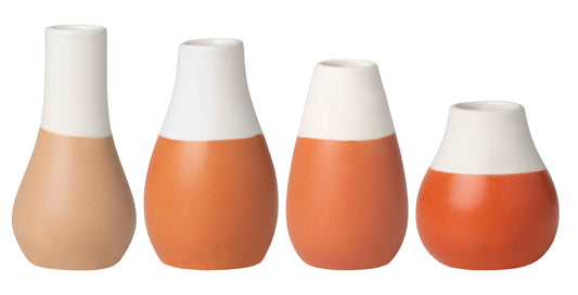 Mini Pastel Vases - Earthtones: set of 4