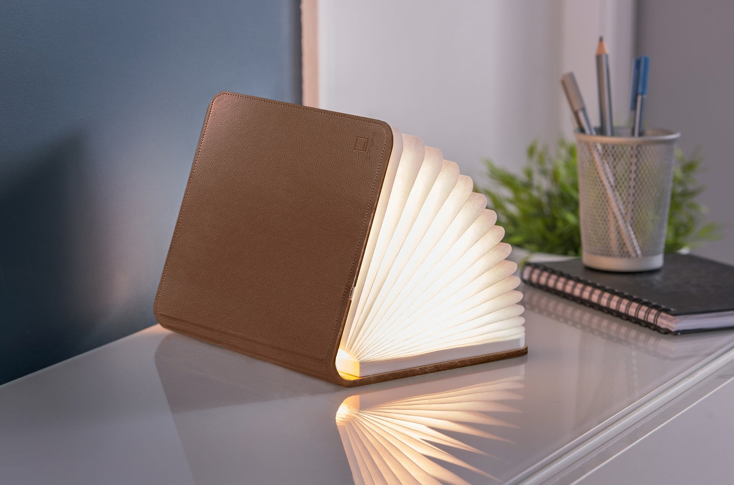 Mini Booklight - Brown Leather