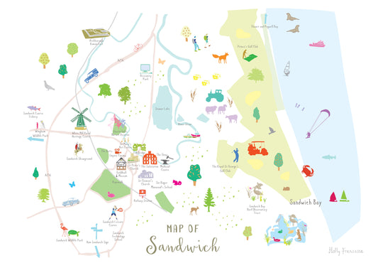 Map of Sandwich Print