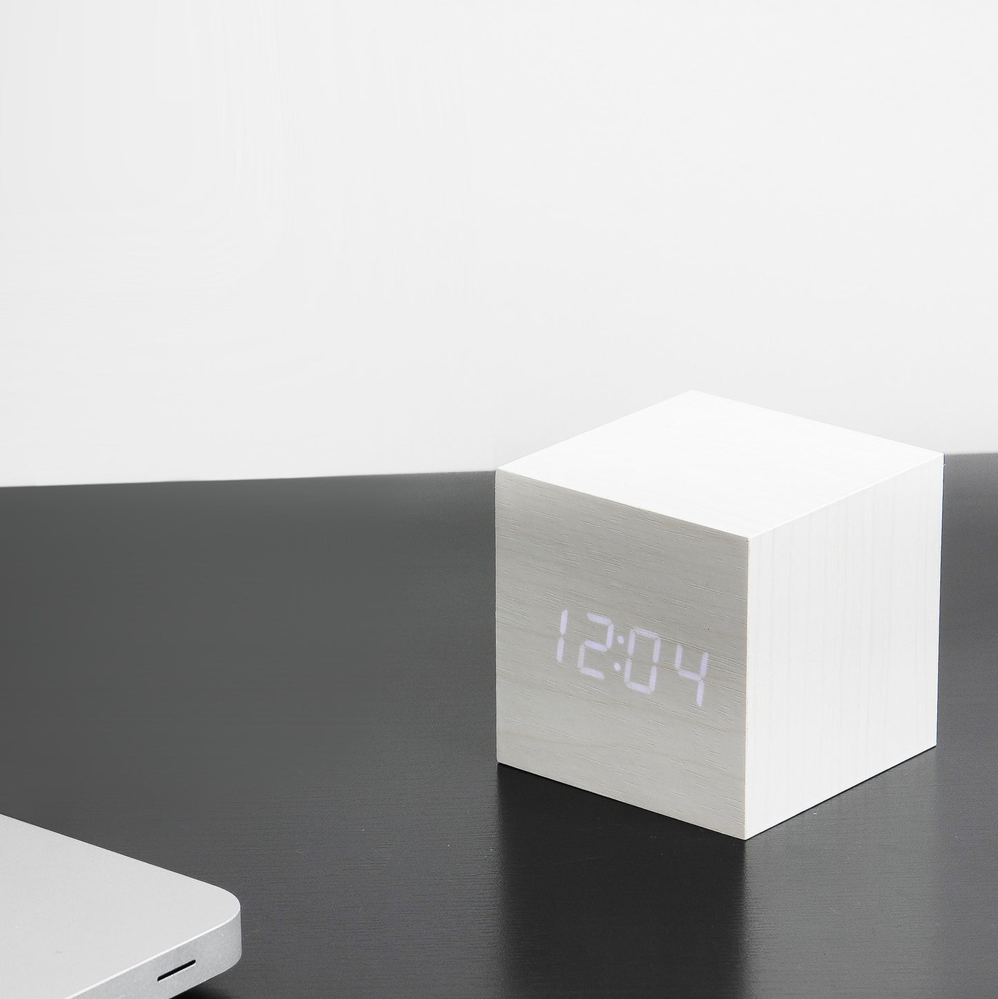 Cube Click Clock - White