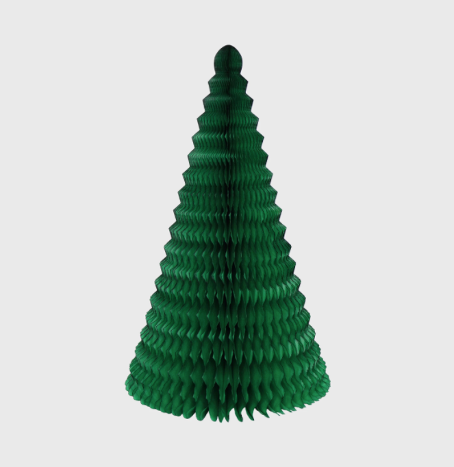 Single green paper tree - 40cm