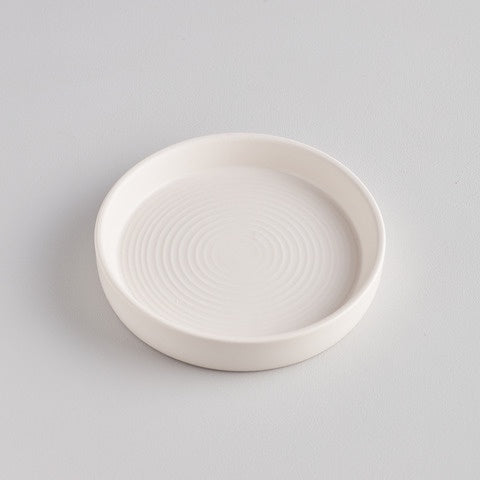White Candle Plate - small