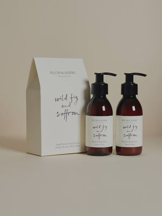 Wild fig and saffron wash and lotion gift pack