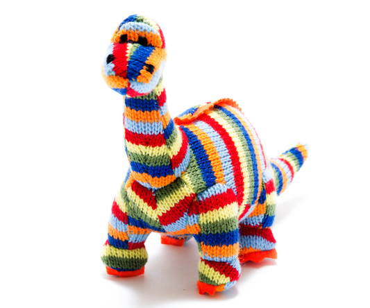 Small Knitted Diplodocus Rattle