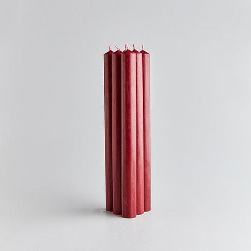 Single Red Dinner Candle 10"
