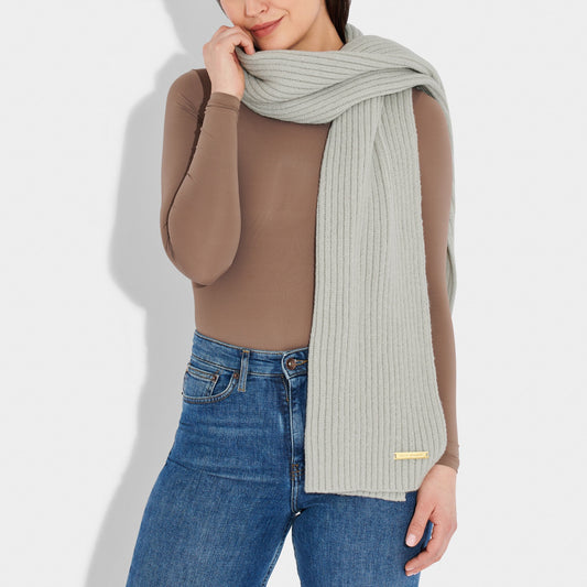 Knitted Scarf in Grey